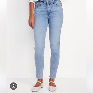 Old Navy Women's High Rise Vintage Slim Straight Leg Jeans - Light Blue